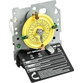 T104M Pool Timer Mechanism Only, 208-277V DPST 40A Time Switch, Pool Pump Timer, Heavy-Duty Mechanical Time Switches, 24 Hour 12 ON/Off for Pool Pump,Time Switch Mechanism Only, 6 Years Warranty