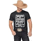 Cowboy T Shirt for Men: Vintage Western Country Shirts Crewneck Short Sleeve Tee Top