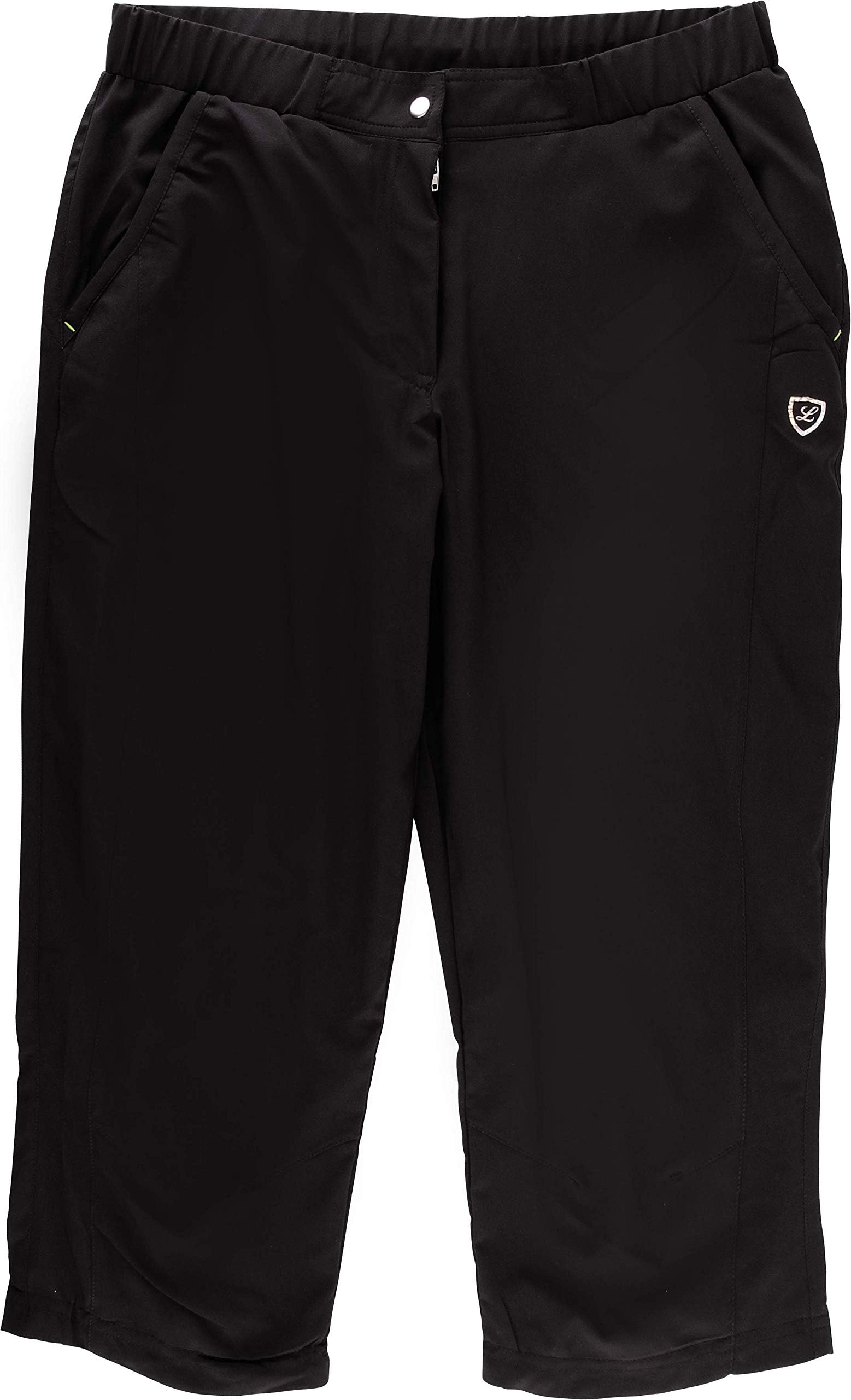 Limited Sports Women's Sports Capri Classic Stretch T-Shirt-Black, Size 38