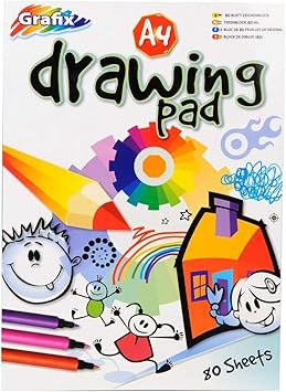 A4 Plain Drawing and Colouring Pad 80 Sheets140 Pages Padded Size 297mm