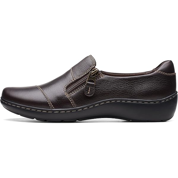 Amazon.com | Clarks Women's Cora Meadow Loafer, Black Leather, 5