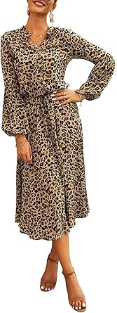 bubble sleeve midi dress