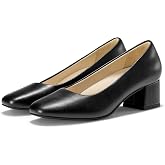 FITORY Women's Pumps, Closed Square Toe Chunky Block Heels Dressy Shoes | 1.77-Inch Low Heel, Arch Support, Memory Foam Insole, Fashionable &amp; Versatile for Work &amp; Business