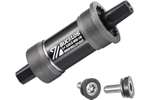 BUCKLOS Bike Square Taper Bottom Bracket - 68/80/90/100/110/120x110.5 113 116 118 122.5 127 140 152 156 166 174mm Bicycle BSA Brackets for Mountain/MTB/Road/Fat Bike/Ebike