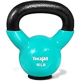 Yes4All Kettlebells Rubber Base, Kettlebell Set for Women, Strength Training Kettlebells Weights (10-65 lbs)