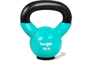 Yes4All Kettlebells Rubber Base, Kettlebell Set for Women, Strength Training Kettlebells Weights (10-65 lbs)