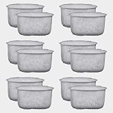 Bewafia 12 Pack of Braun Coffee maker Replacement Charcoal Water Filter for Braun Coffee Maker BRSC004,BrewSense Drip model KF7175, KF6050