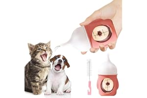 MIOCOLOLY Kitten Milk Bottle, Puppy Bottles for Nursing Pet Feeding for Newborn Kittens Puppies 80ml (Pink)