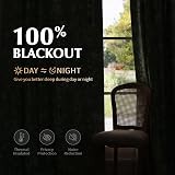 Fmfunctex Green Floral Blackout Curtains 2 Panels 54 Drop Eyelet 50W view 2