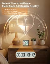 NOKLEAD Room Thermometer Hygrometer Digital Indoor Thermometer with Clock view 6