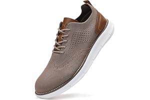 SVNKE Men's Casual Dress Oxfords Shoes Breathable Knit Leisure Fashion Sneakers Lightweight Comfortable Walking Shoes