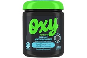 Oxy Deep Pore Acne Facial Cleansing Pads, Maximum Strength 2% Salicylic Acid Stubborn Acne Treatment, Fights Breakouts, Exfoliates, Unclogs Pores, Treats Blackheads - 90 Pads (3)