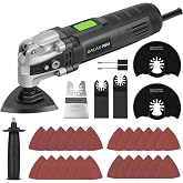 GALAX PRO Corded Oscillating Multi Tool Kit 3.5A with 30Pcs Accessories | 22000OPM Oscillating Power Tools for Home Improvement, Woodworking, 6-Speed, Quick Clamp System, 4.5&deg; Oscillating Angle