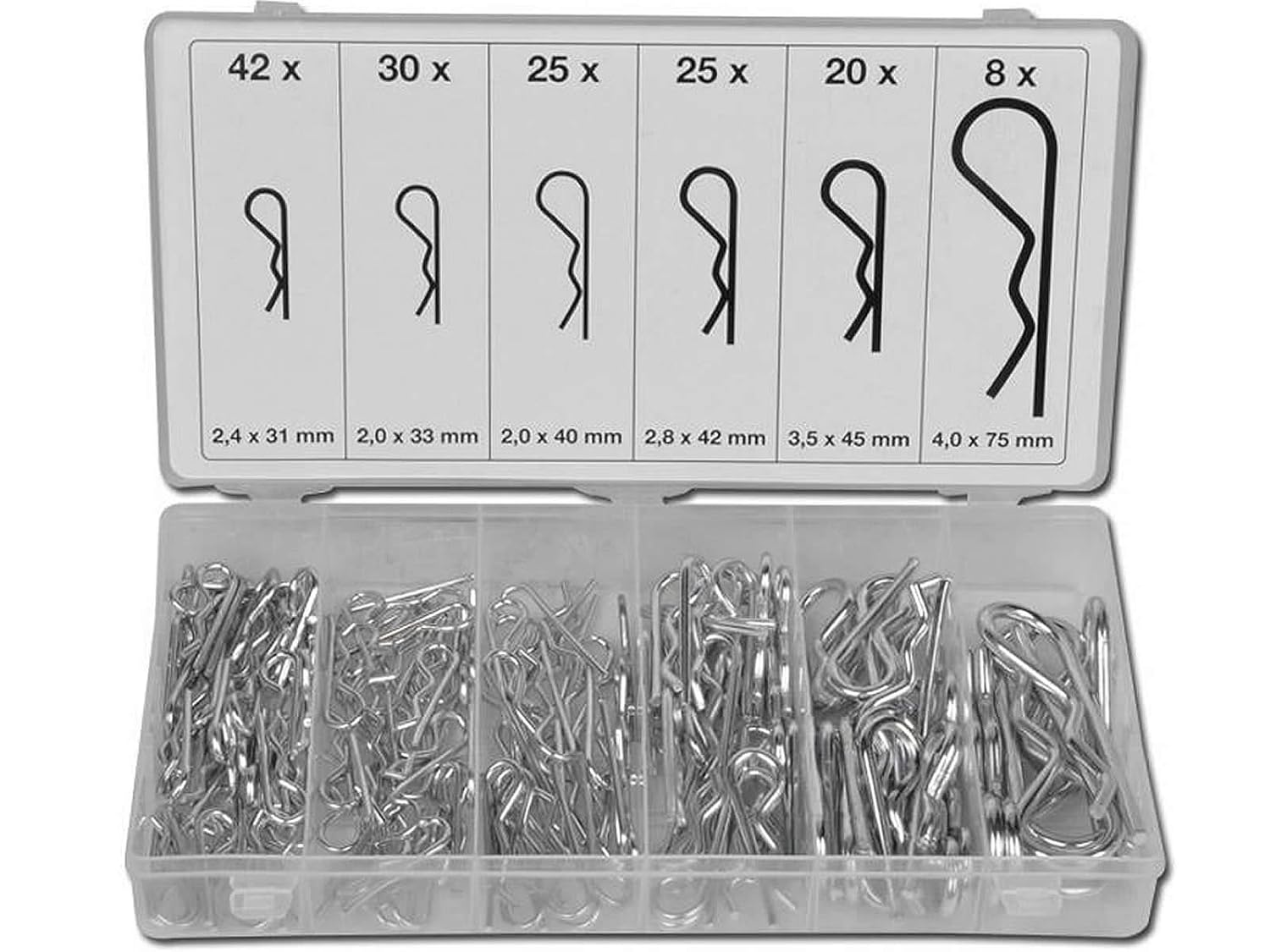 150-tlg Splinte Sortiment Gerade Sicherungssplinte Splint Set Sicherungsstifte 150-tlg Splinte Sortiment Gerade Sicherungssplinte Splint Set Sicherungsstifte