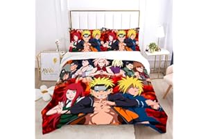 BELLAZIE 3 Piece Anime Merch Bedding Set 1 Duvet Cover 2 Pillowcases Ultra Soft Comfortable Bed Set Cover for Kids Boys Teens Adults Gifts 90"X90"