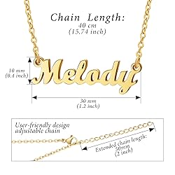 Ldurian Name Necklace Personalized | Melody Name