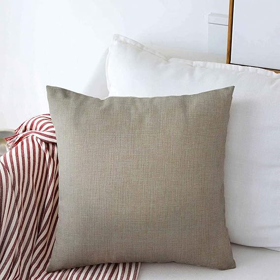 Decorative Linen Throw Pillow Covers Monochrome Antique