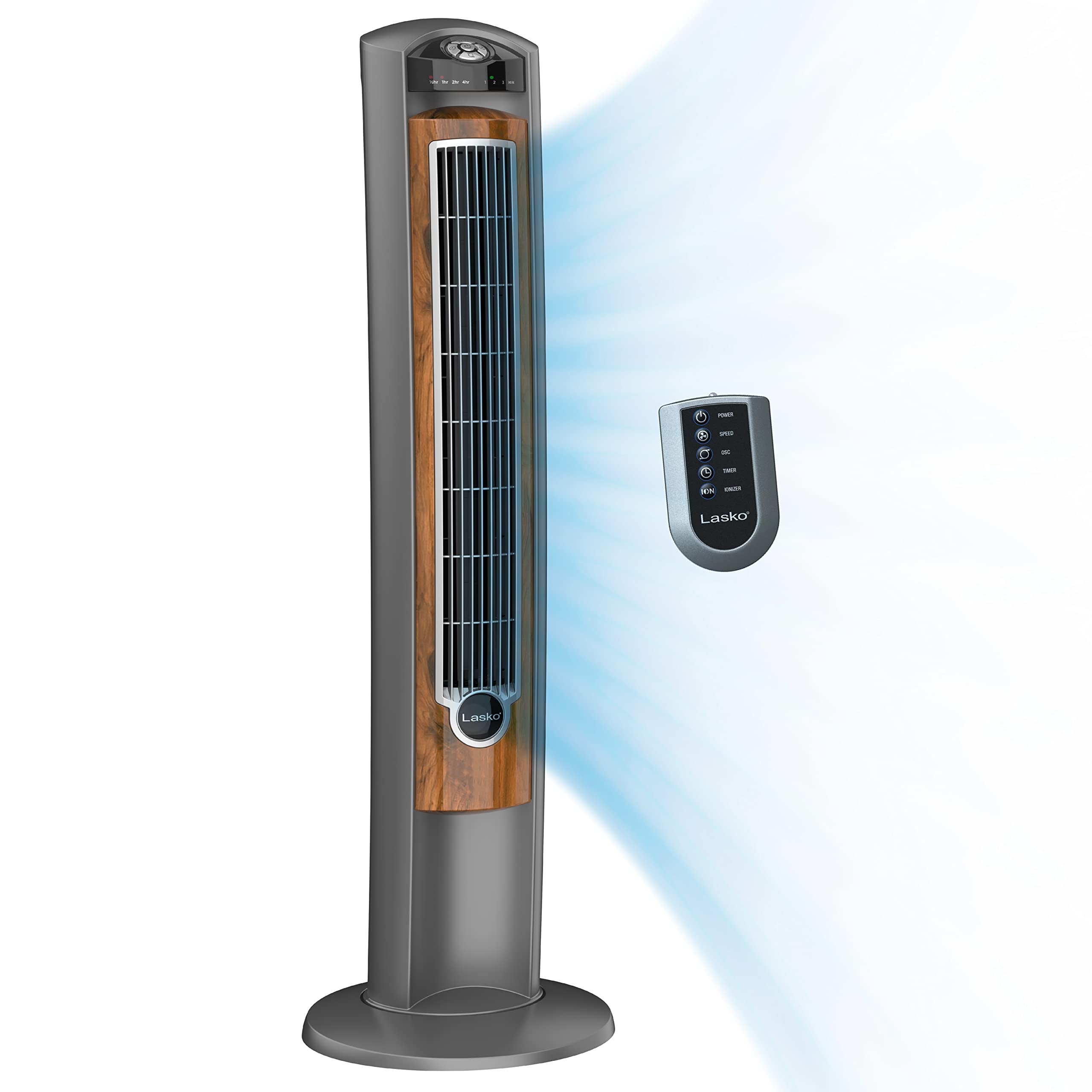 Photo 1 of ***PARTS ONLY**Lasko Wind Curve Oscillating Tower Fan, Fresh Air Ionizer, Timer, Remote Control, Portable Electric Fan for Indoor, Bedroom and Home Office Use, 42", Silverwood 2554