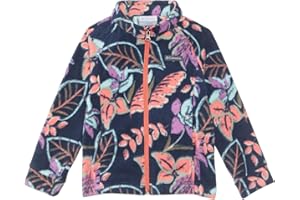 Columbia Toddler Girls Benton Springs II Printed Fleece, Hot Coral Pasteled, 4T
