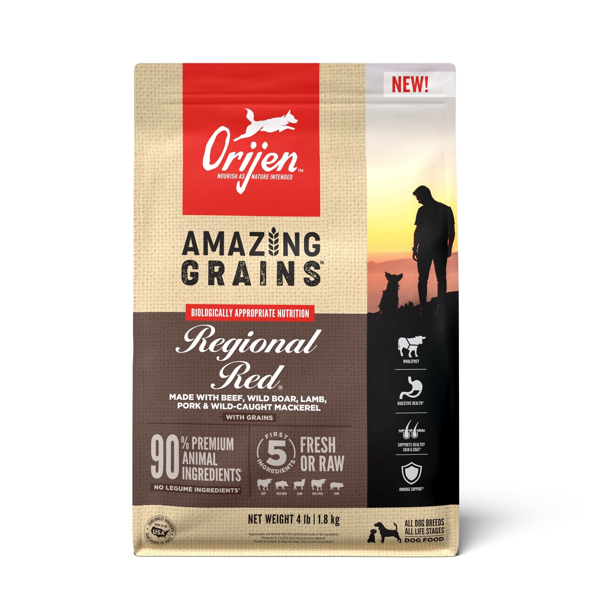 ORIJEN Amazing Grains High Protein Dry Dog Food