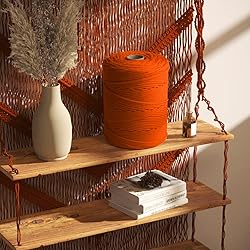 Macrame Cotton Cord 5mm x 328yds, ZUEXT Natural