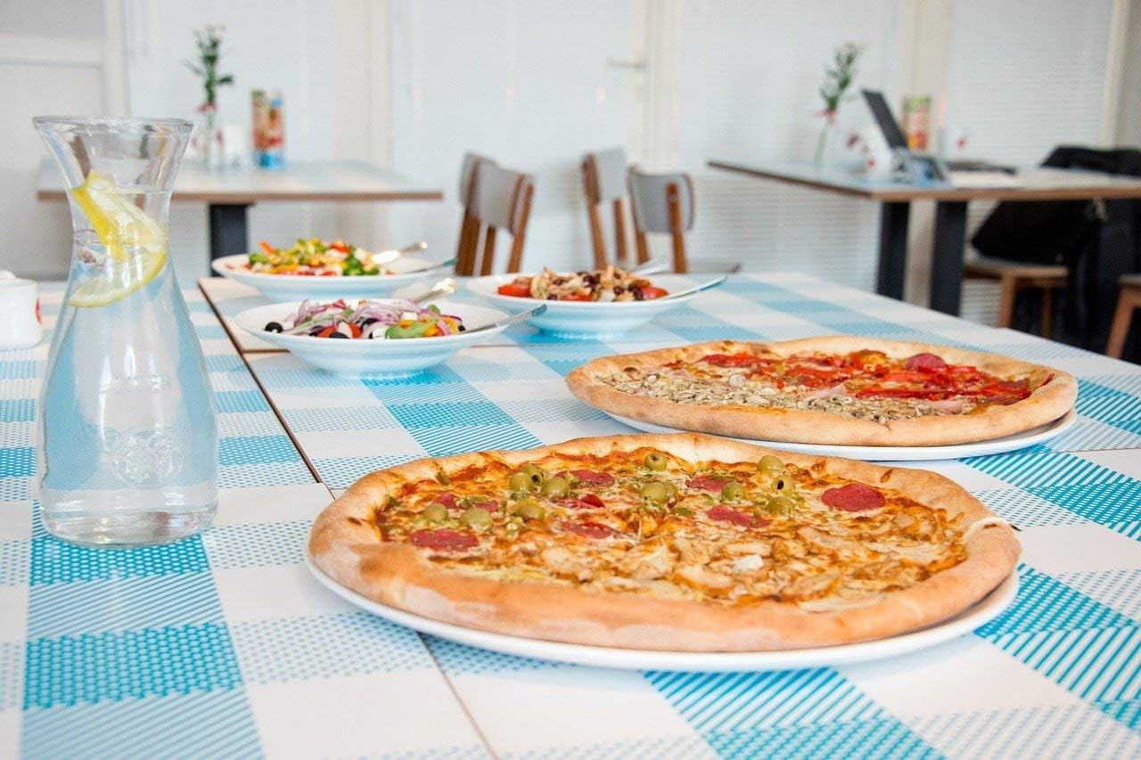 Pack of 2 Pizza Pans with holes 13 inch - Professional set for restaurant type pizza at home grill barbecue: Kitchen & Dining