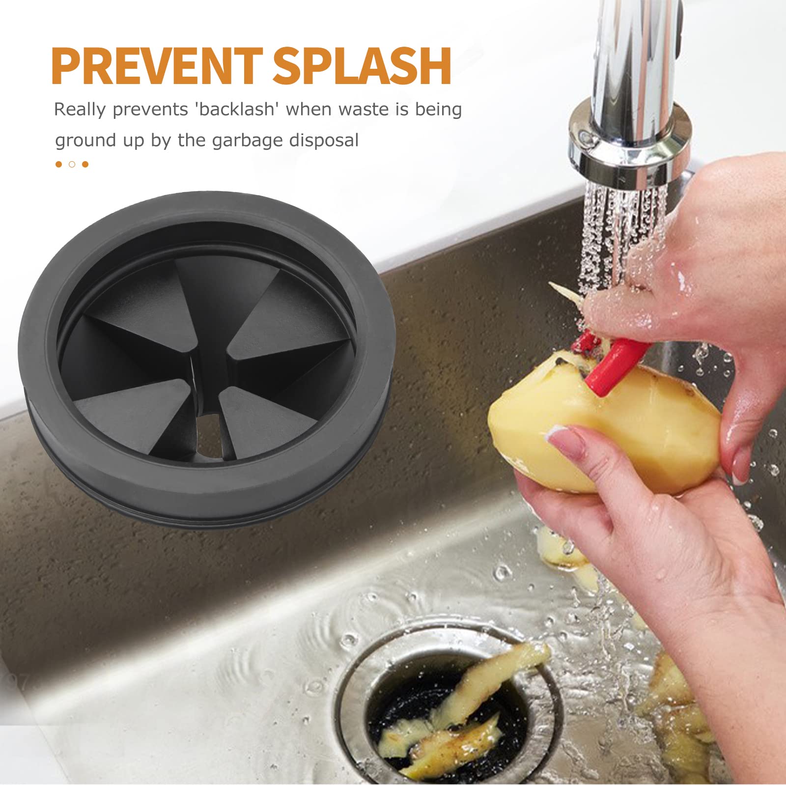 Upgraded Garbage Disposal Splash Guard, 2 Pack EPDM Rubber 3 1/8