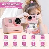 mafiti Kids Camera Instant Print 48MP Zero Ink 32GB Pink view 2