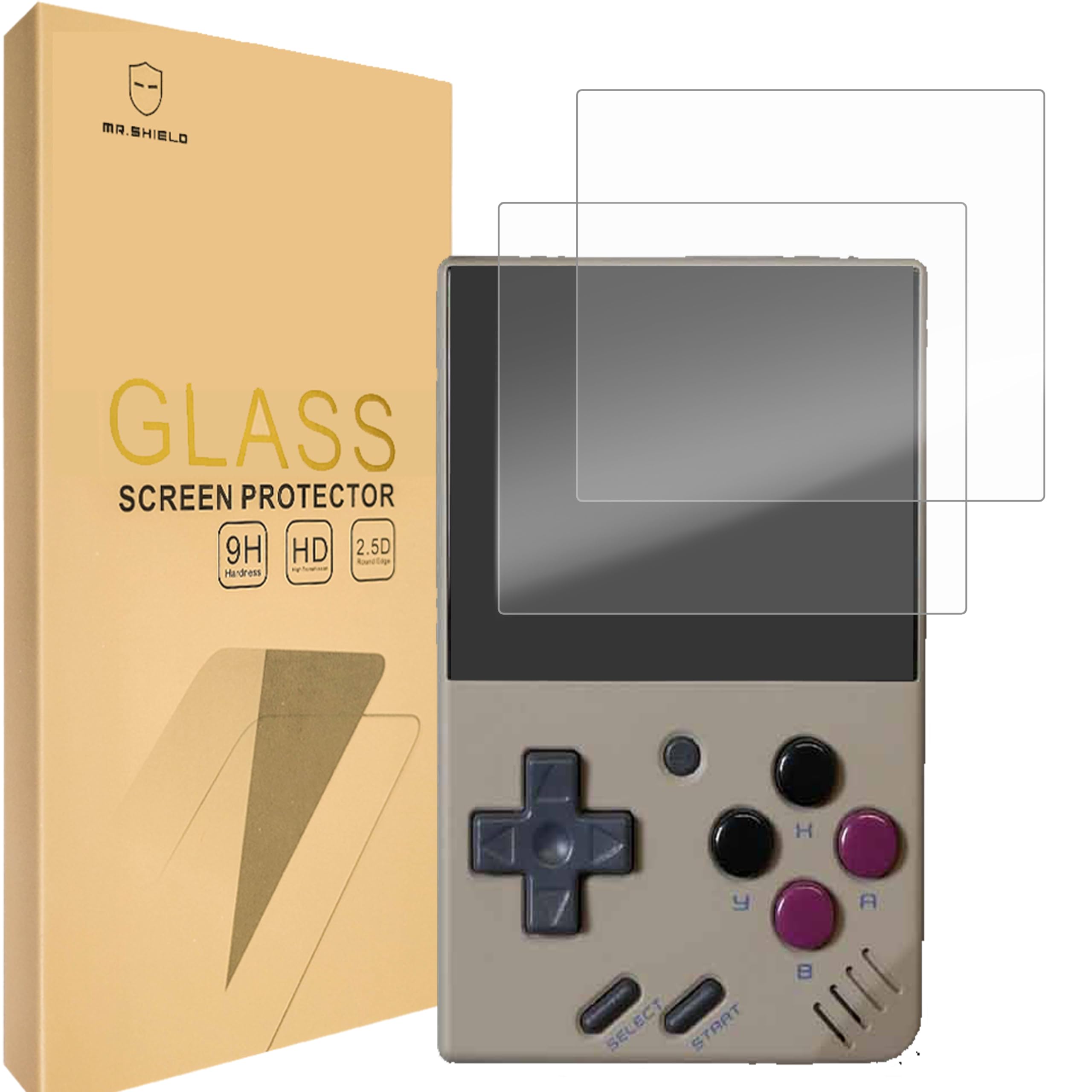 Photo 1 of Mr.Shield Screen Protector compatible with Miyoo Mini+ / Miyoo Mini Plus [Tempered Glass] [2-PACK] [Japan Glass with 9H Hardness]