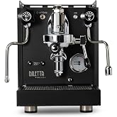 Diletta Bello+ Espresso Machine | E61 | PID Temperature Control | Shot Timer | Programmable Preinfusion | Handmade In Italy (Black)