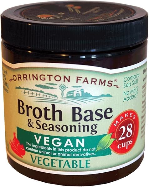 ORRINGTON FARMS – VEGAN VEGETABLE BROTH BASE, 6 OZ. (PACK OF 3)