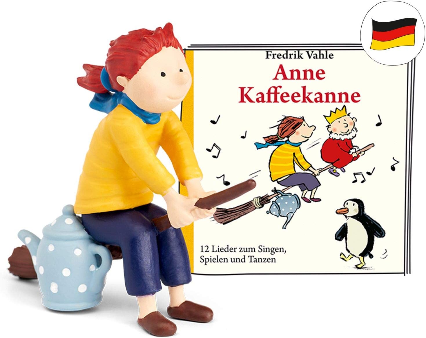Tonies Horfiguren Fur Toniebox Anne Kaffeekanne Figur Mit 12 Kinderliedern Ca 40 Min Ab 4 Jahre Deutsch Amazon De Spielzeug