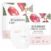 STARSKIN Orglamic Pink Cactus 2-Step Sheet Mask 1x25g, Hydrating & Firming Face Mask for all Skin Types, Revitalizing and Nourishing with Tumeric and Camellia Oil, K Beauty Skincare