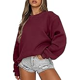 EFAN Womens Sweatshirts Oversized Crewneck Y2K Fleece Hoodies Fall Fashion 2026 Teen Girls Cute Winter Clothes Sweater