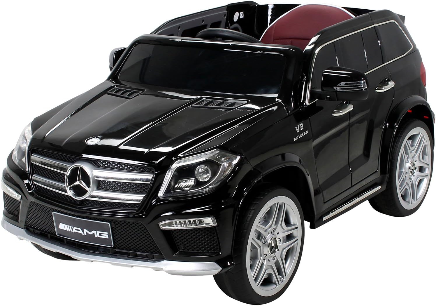 Remote Control 2 X Motors Children S Car Mercedes Benz Gl 63 Gl63 Amg 12 V Rc Black Amazon De Spielzeug