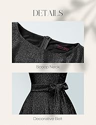 DRESSTELLS Cocktail Dress, Women's Sparkly Midi