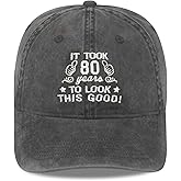 DYBICKT 50th 60th 70th 80th 90th Birthday Gifts Ideas for Men Women, Embroidered Baseball Cap Her Him Party Decorations