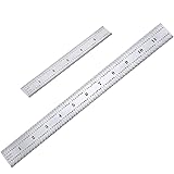 2 Pack Stainless Steel Ruler Machinist Engineer