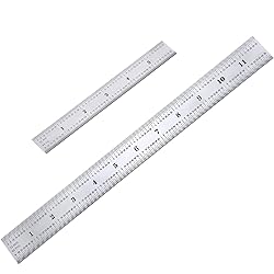 2 Pack Stainless Steel Ruler Machinist Engineer