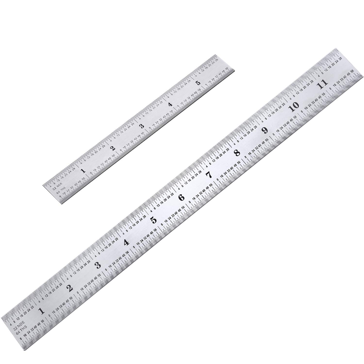 2 Pack Stainless Steel Ruler Machinist Engineer