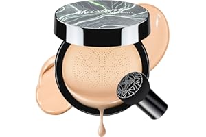 dfjdskl Air Cushion CC Cream Foundation - Mushroom Head BB Creams, Long Lasting Concealing Brightening, Moisturizer Face Cream,Facial Skin Care Makeup For All Skin Types (Natural)