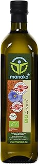 manako BIO Leinöl human, kaltgepresst, 100% rein, 750 ml
