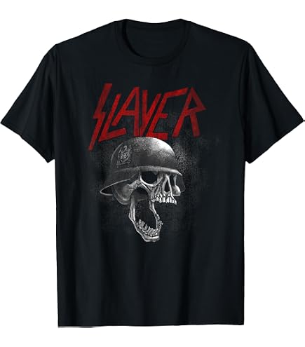Amazon.com: Slayer T Shirt Graphic Skull Band Logo Official Mens