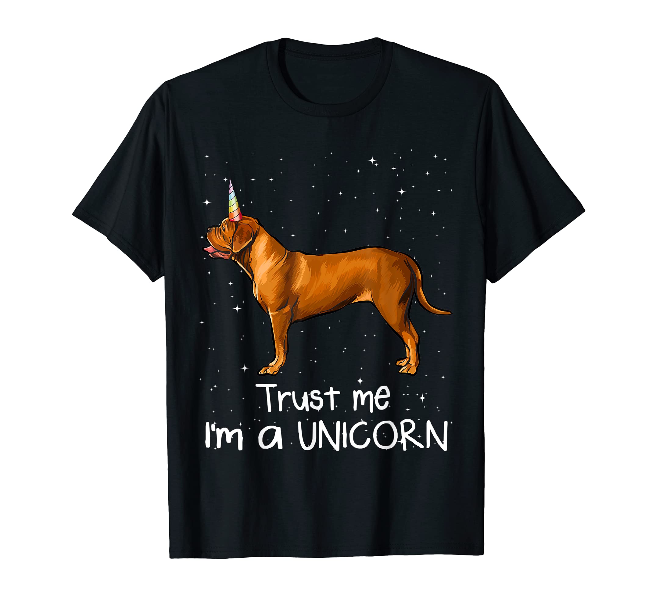 Funny Dogues de Bordeaux Trust Me I'm A Unicorn Dog T-Shirt