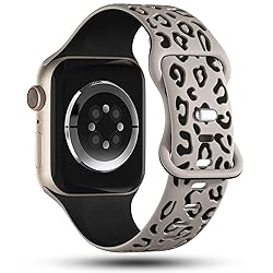 CreateGreat Engraved Leopard Bands Compatible with