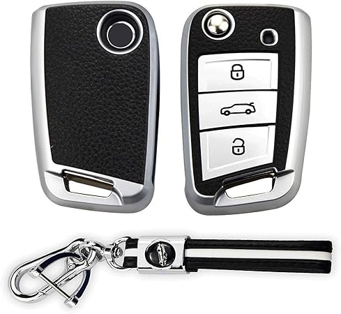 Amazon Kwak S キーカバー Vw専用 フォルクスワーゲン 車 キーケース スマート キーリング付き タイプｂ キーケース キーホルダー 車 バイク