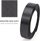 G2PLUS Black Satin Ribbons 20mm x 22m Decorative Gift Wrap for Crafting view 3