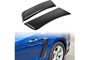 KEWISAUTO Rear Quarter Panel Side Scoop for Ford Mustang 2015-2023, Black Rear Side Fender Door Scoops Compatible with Ford Mustang 2015-2023 (2PCS)