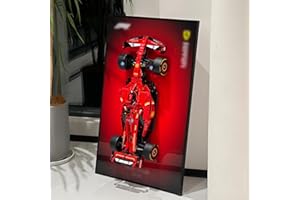 iLuane Display Wallboard for Lego Technic Ferrari Model Car Kit Building Set 42207, Adult Collectibles Wall Mount, Home or Office Décor, Gradient Color (No Car Included)