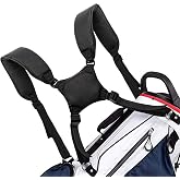 Bekith Golf Bag Strap Replacement Double Shoulder Adjustable Strap, Comfort Thick Padded Golf Carrying Bag Strap, Black